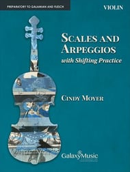 Scales and Arpeggios with Shifting Practice Violin Book cover Thumbnail